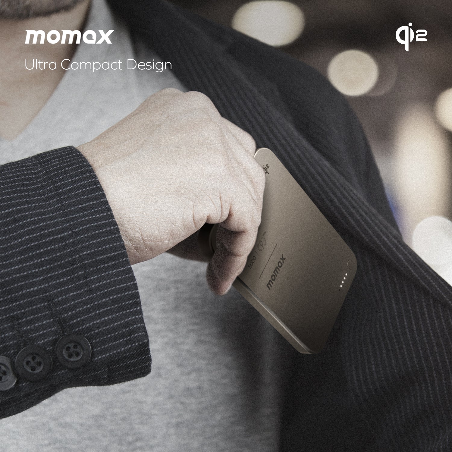 MOMAX 1-POWER Q.PASS 5000mAh QI2 Magnetic Wireless Power Bank