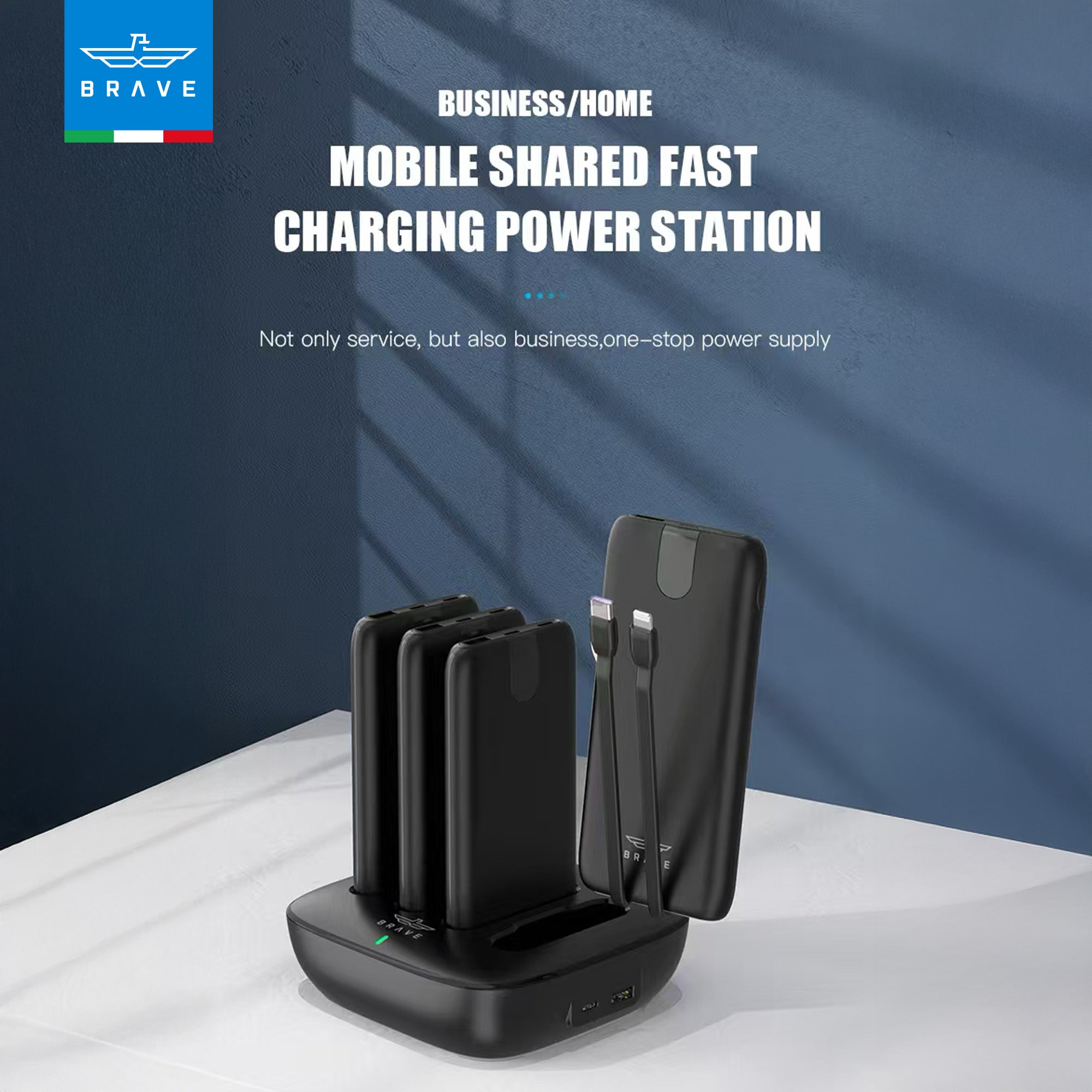 Brave - 4-in-1 10000mAh Slim Power Bank Station with Type-C, Lightning Cables & LED Display - TECH STREET