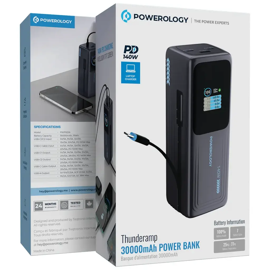 Powerology - Thunderamp 30000mAh Power Bank