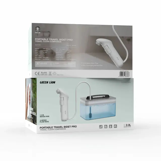 Green Lion Portable Travel Bidet Pro With Tank - White