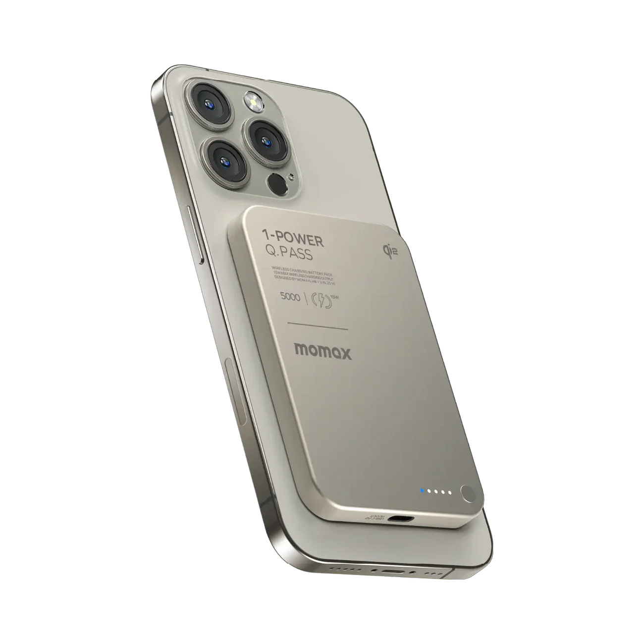 MOMAX 1-POWER Q.PASS 5000mAh QI2 Magnetic Wireless Power Bank