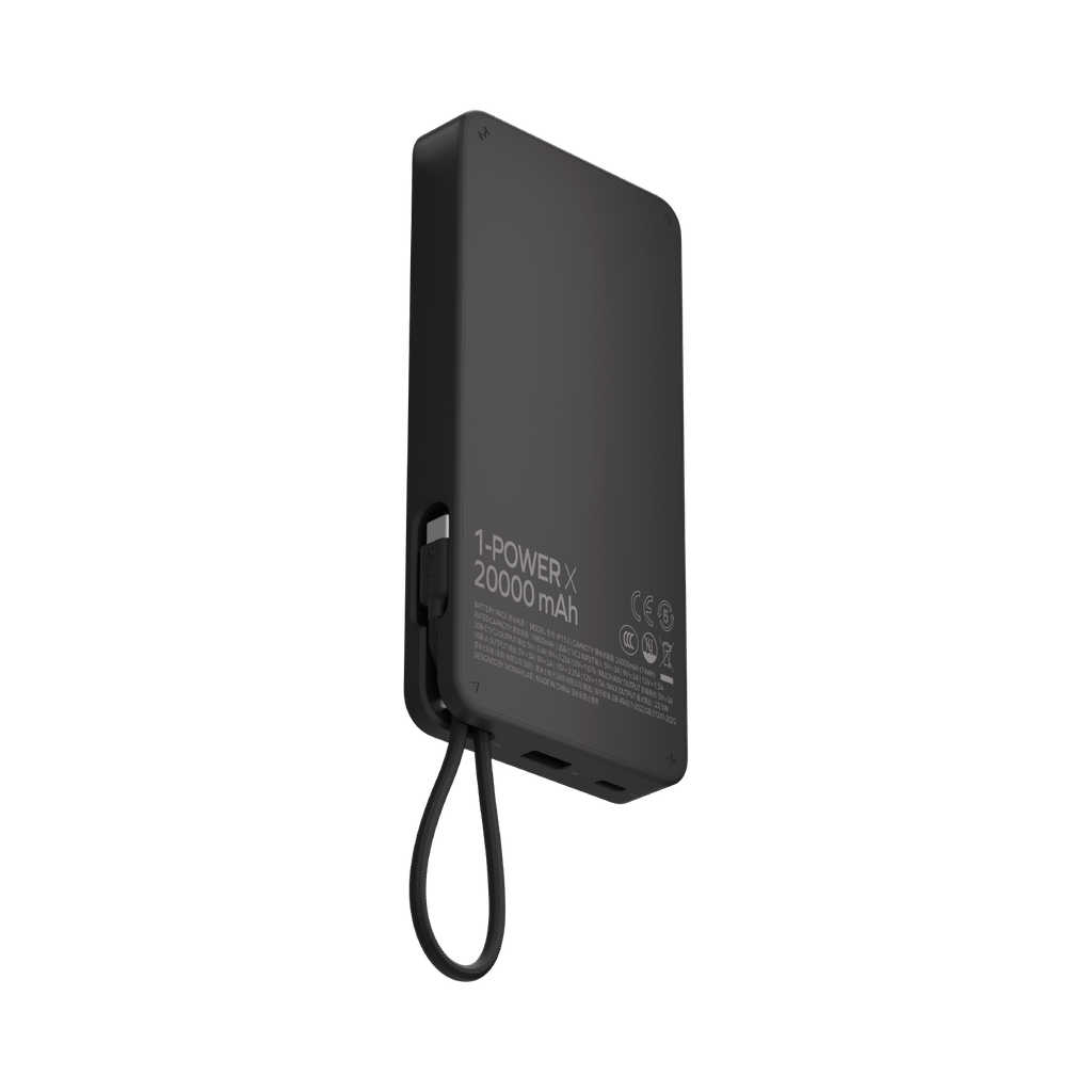 MOMAX 1-POWER X 20000mAh POWER BANK WITH BUILT-IN USB-C CABLE