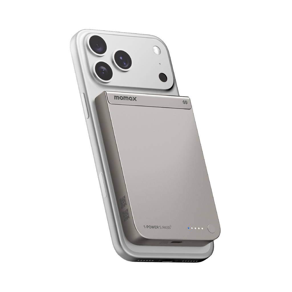 MOMAX 1-POWER S.PASS2 10000mAh QI2 25W+SEMI-SSB MAGNETIC WIRELESS POWER BANK - TECH STREET