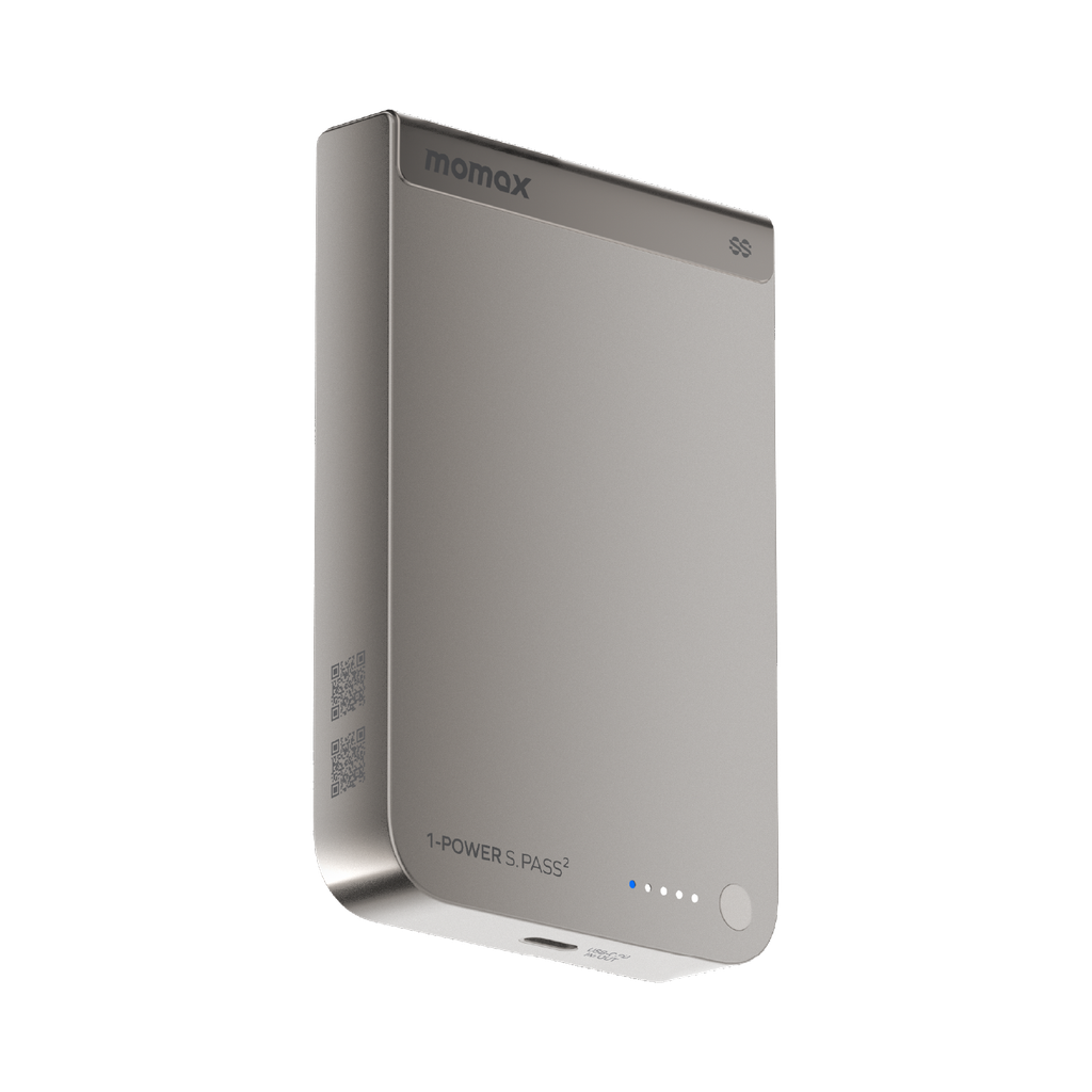MOMAX 1-POWER S.PASS2 10000mAh QI2 25W+SEMI-SSB MAGNETIC WIRELESS POWER BANK - TECH STREET