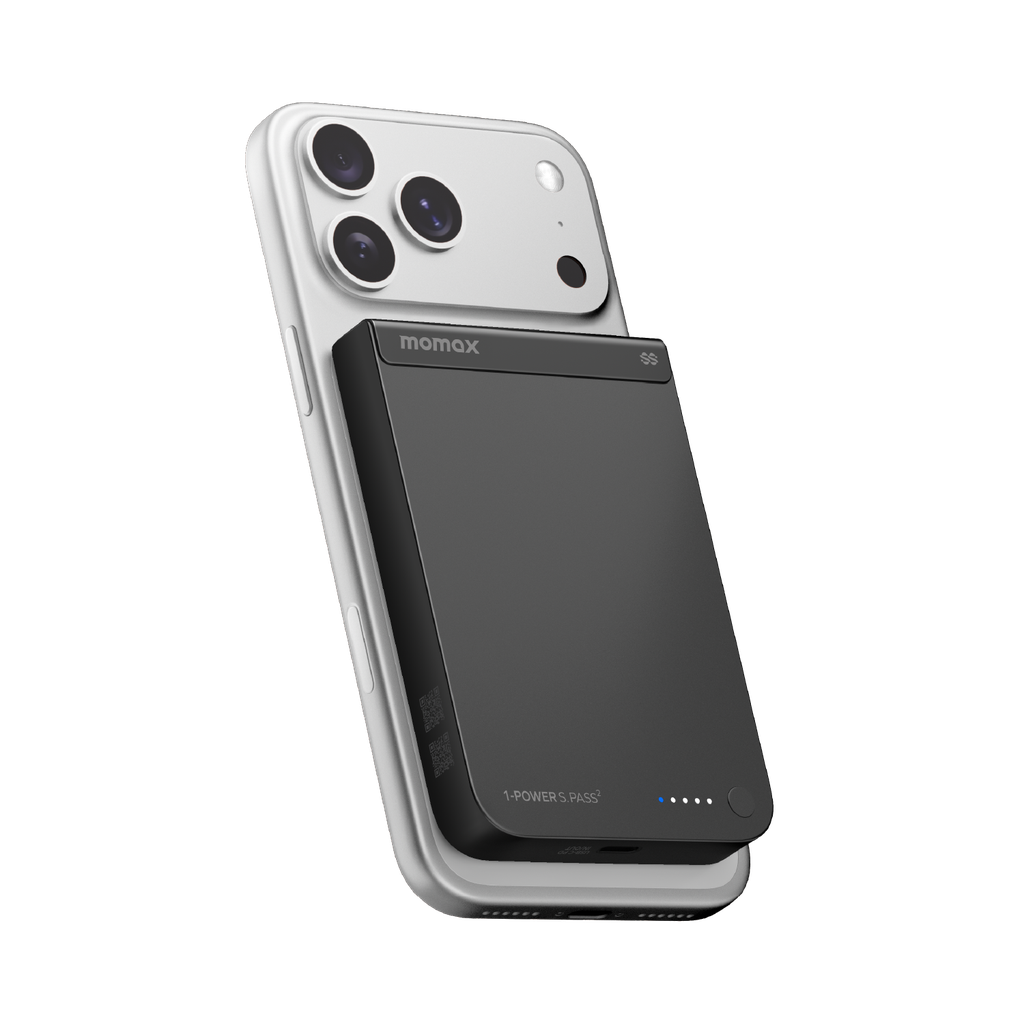 MOMAX 1-POWER S.PASS2 10000mAh QI2 25W+SEMI-SSB MAGNETIC WIRELESS POWER BANK - TECH STREET