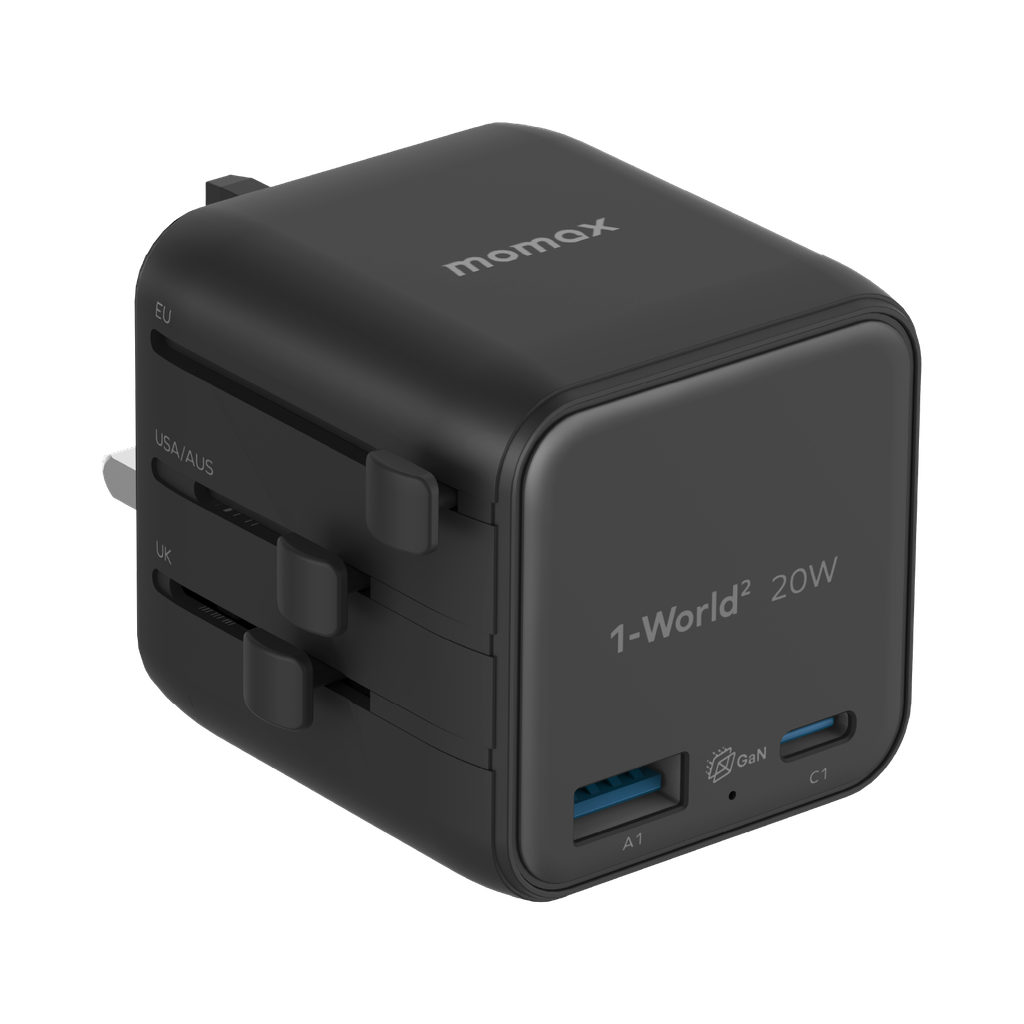 MOMAX - 1 World² 20W Universal 2 Port Travel Adapter