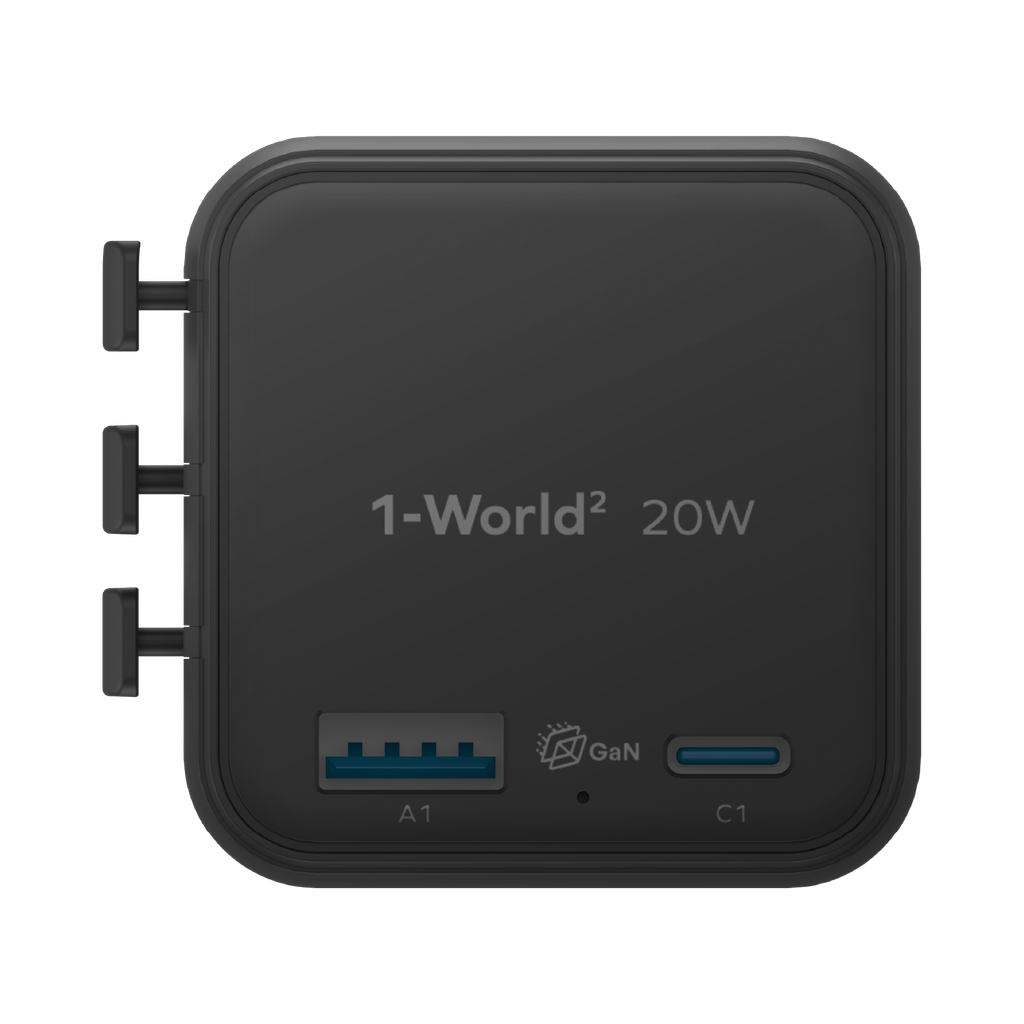 MOMAX - 1 World² 20W Universal 2 Port Travel Adapter