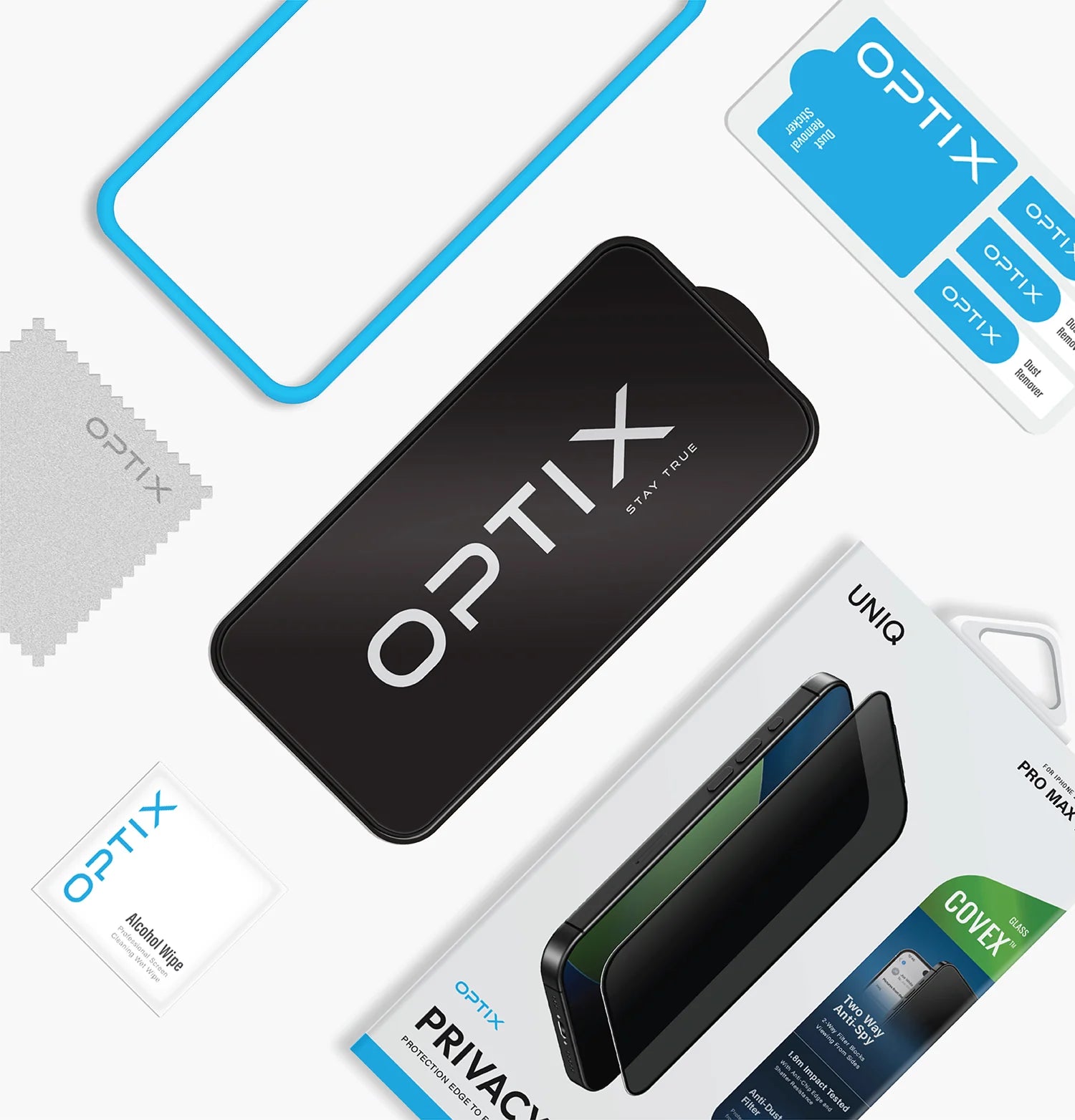 UNIQ - IPhone 17 Pro Max Optix Covex Privacy Screen Protector