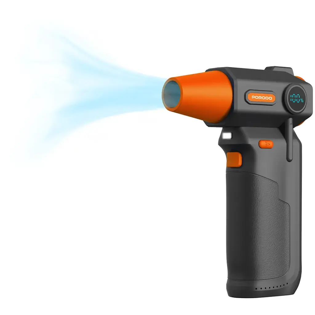 Porodo Lifestyle Cordless Turbo Air Duster with LED Work Light - Black