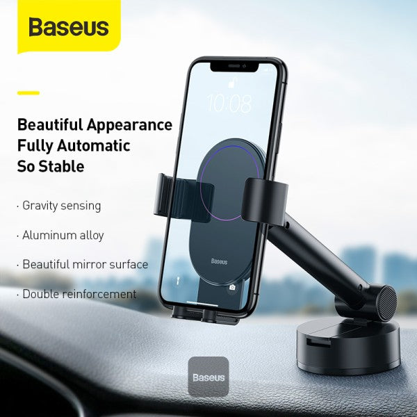 Baseus Simplism Telescopic Gravity Car Holder for The Windshield Black