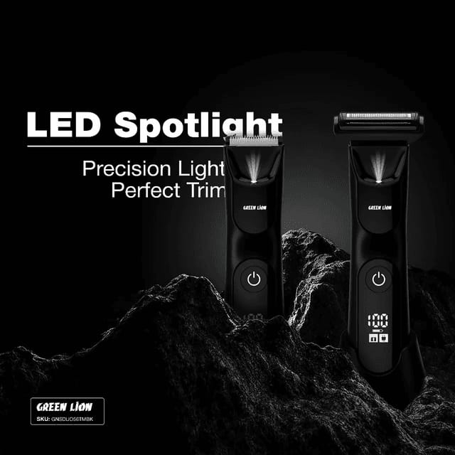 Green Lion Sensitive Duo - Hair Trimmer & Shaver - Black