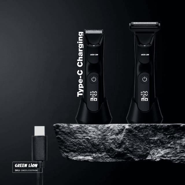 Green Lion Sensitive Duo - Hair Trimmer & Shaver - Black