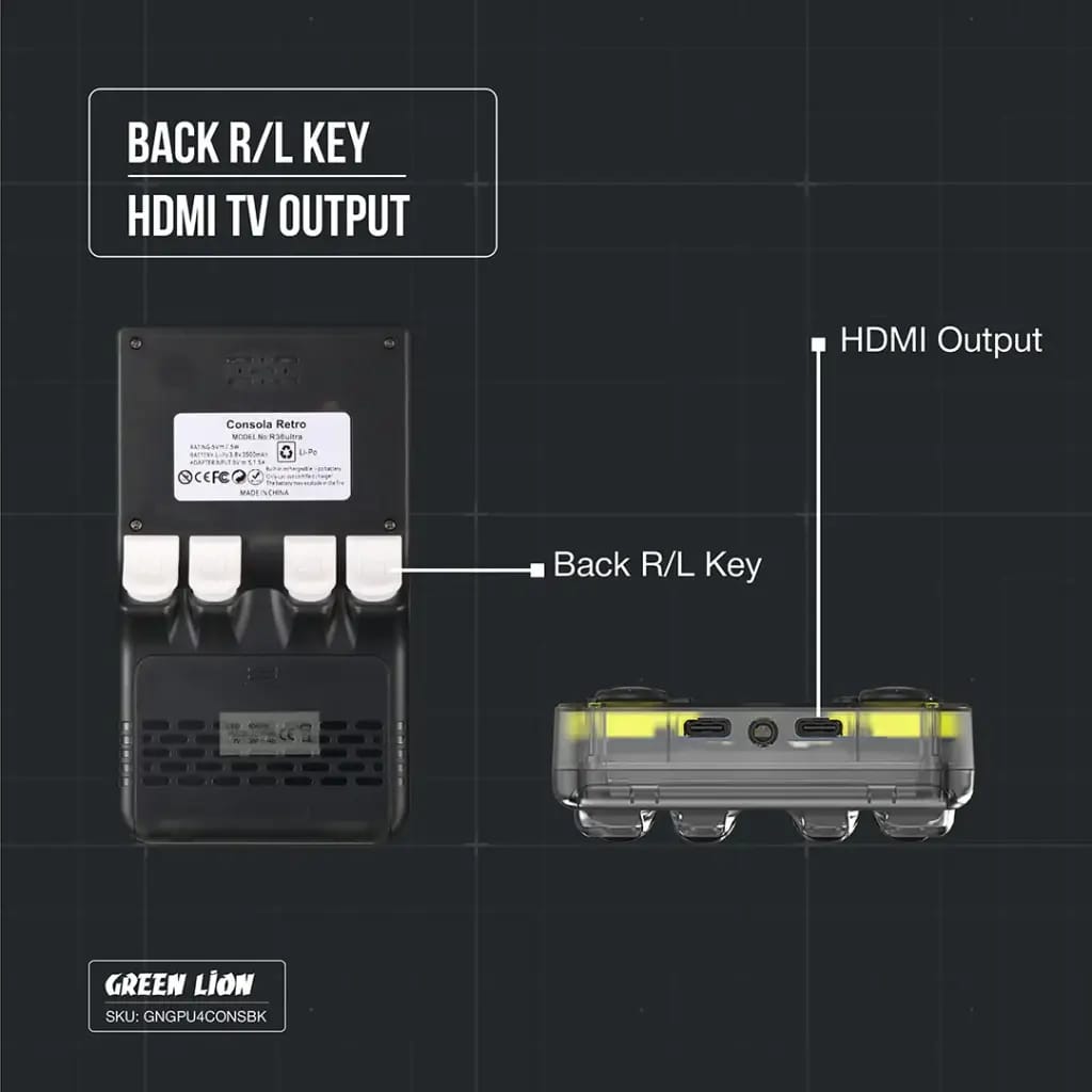 Green Lion GP Ultra 4 Gaming Console - Black