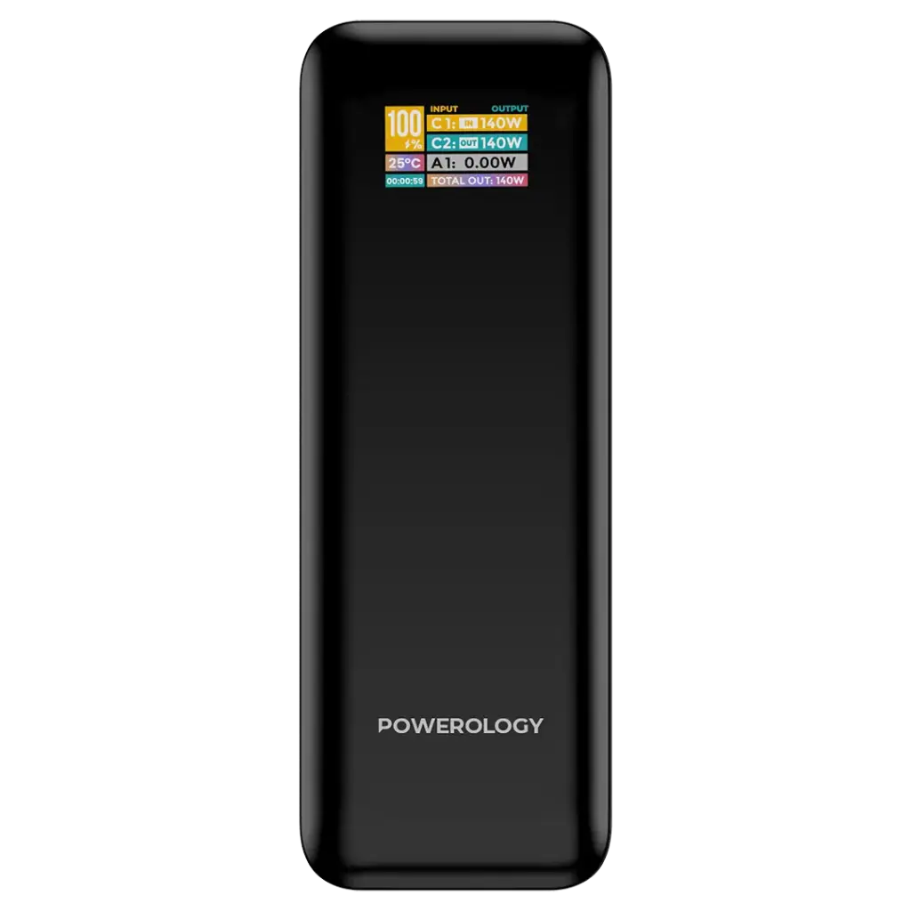 Powerology - NeuroVolt 140 27000mAh Power Bank - Black