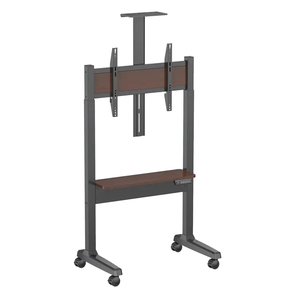 Powerology - Electric TV Stand with Vertical Height Adjustment - Black