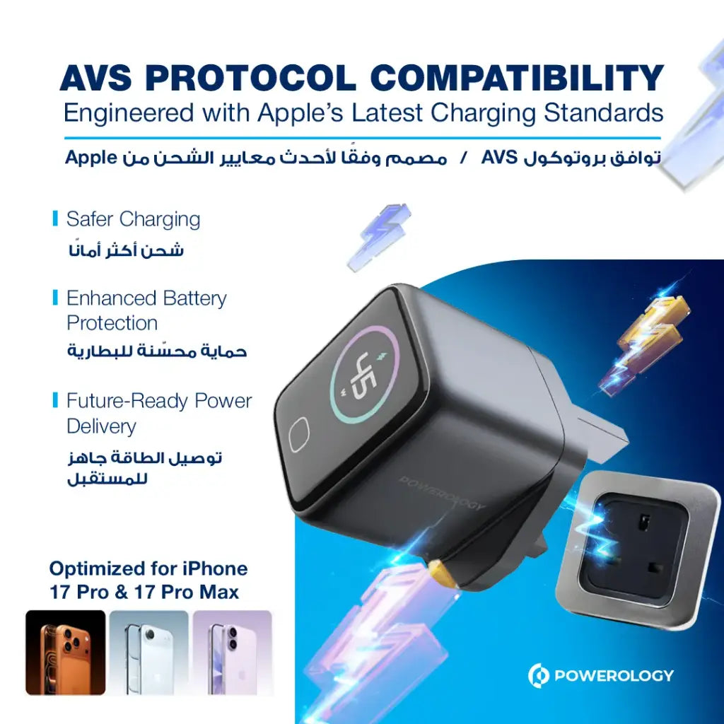 Powerology - Voltflow 45W AVS GaN Wall Charger - TECH STREET