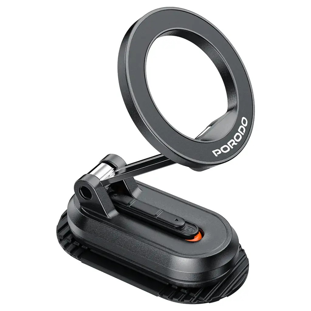 Porodo - GripFold MagSafe Rotatable Car Mount 360° Full Rotation - Black