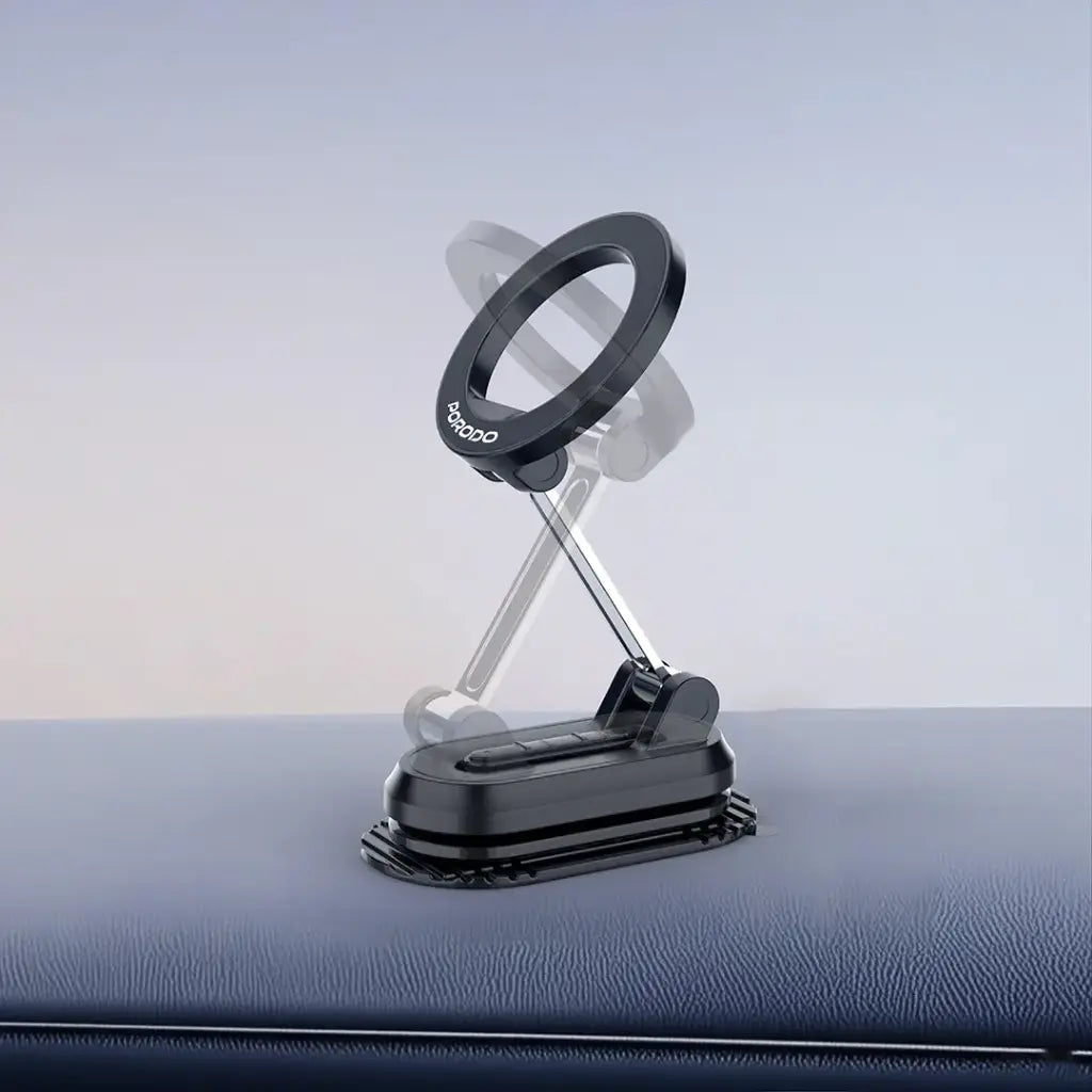 Porodo - GripFold MagSafe Rotatable Car Mount 360° Full Rotation - Black