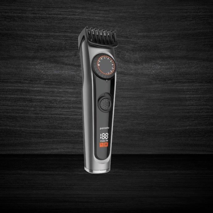 Porodo Lifestyle High Precision Beard Trimmer with Digital Display 600mAh - Black
