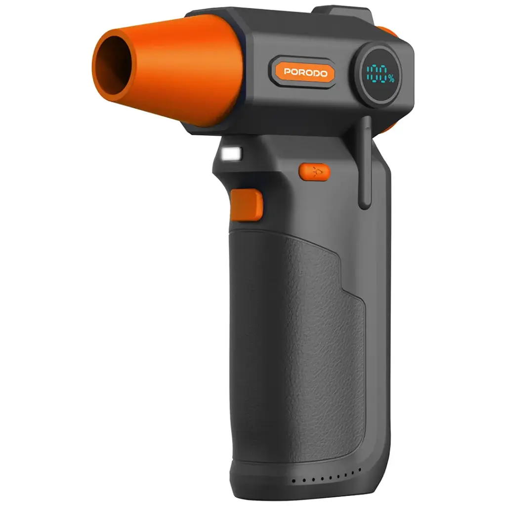 Porodo Lifestyle Cordless Turbo Air Duster with LED Work Light - Black