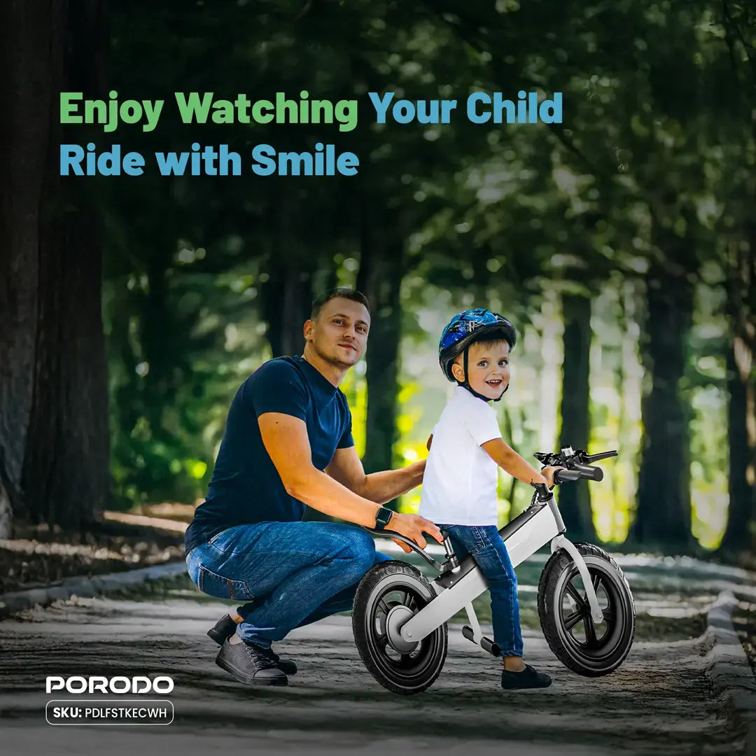 Porodo - Lifestyle JoyCruiser Kids Electric Bike - White