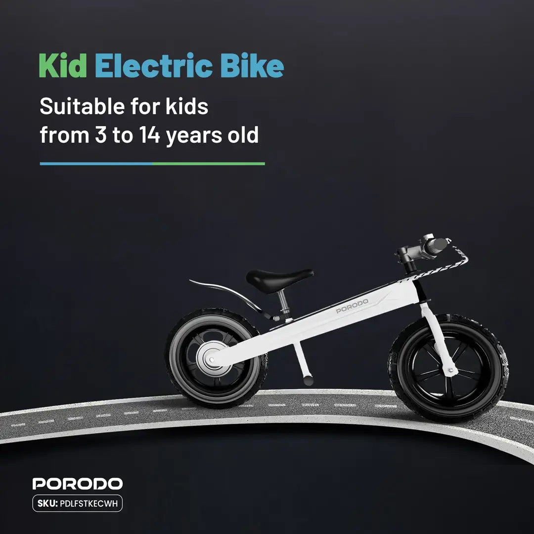 Porodo - Lifestyle JoyCruiser Kids Electric Bike - White