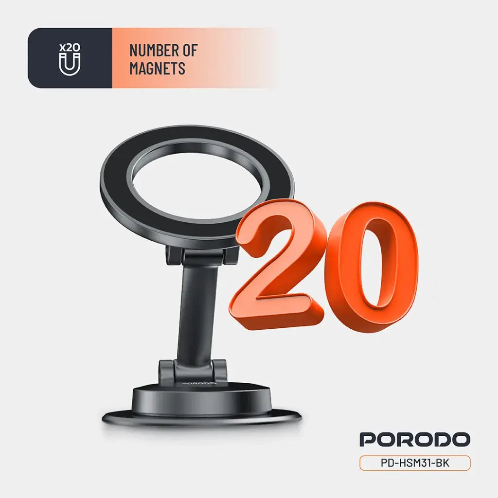 Porodo - Maglock MagSafe Phone Mount - Black