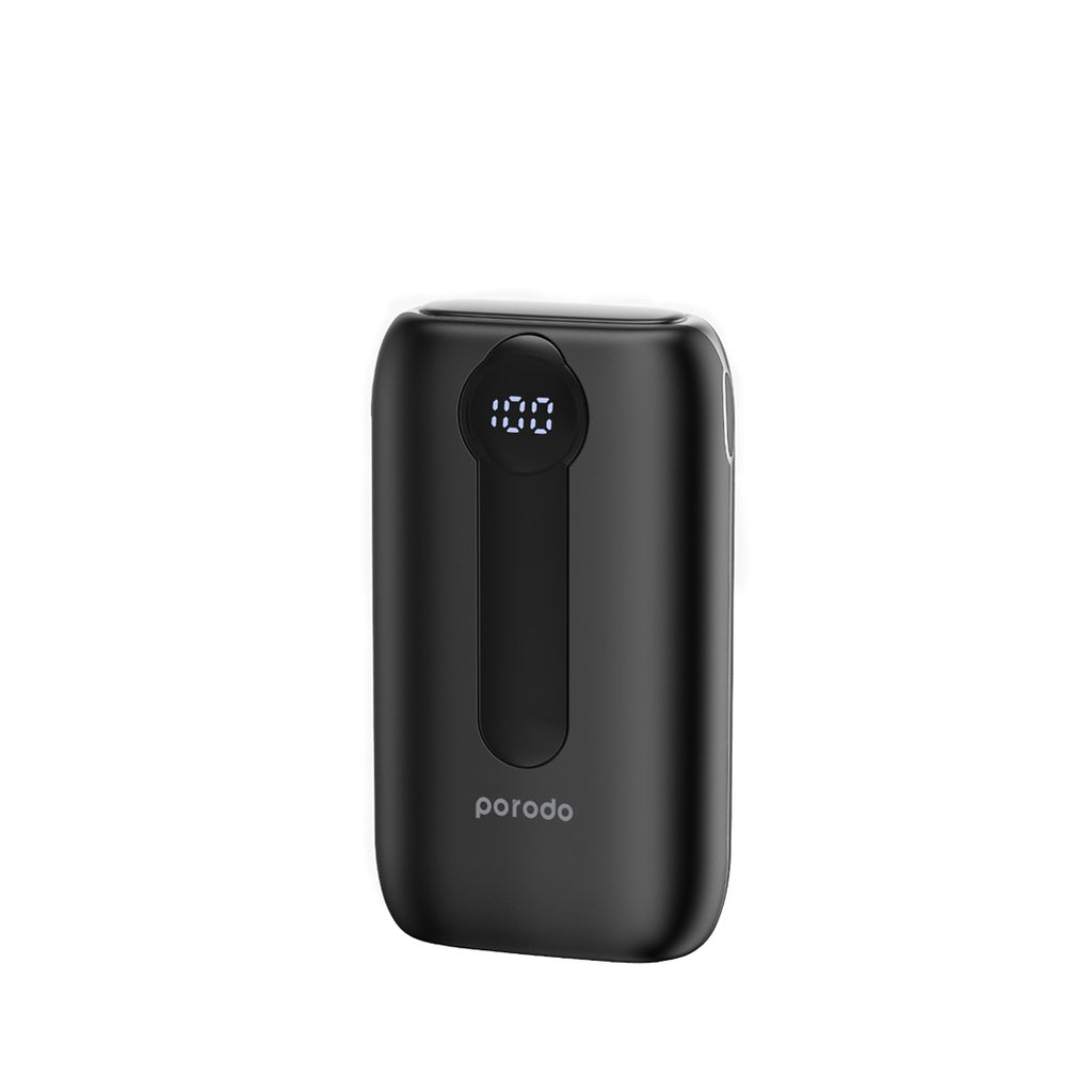 Porodo 4in1 Station 10000mAh PD20W Power Bank with inbuilt cable Type-C and Lighting - Black