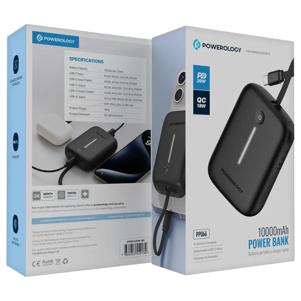 Powerology - 10000mAh Power Bank - TECH STREET
