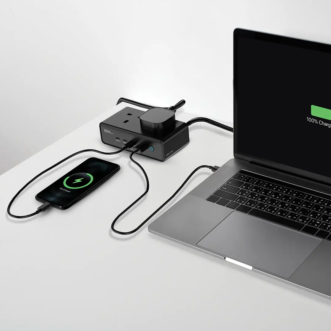 Powerology - Omnix Desktop Charging Station 3250W GaN 65W - Black