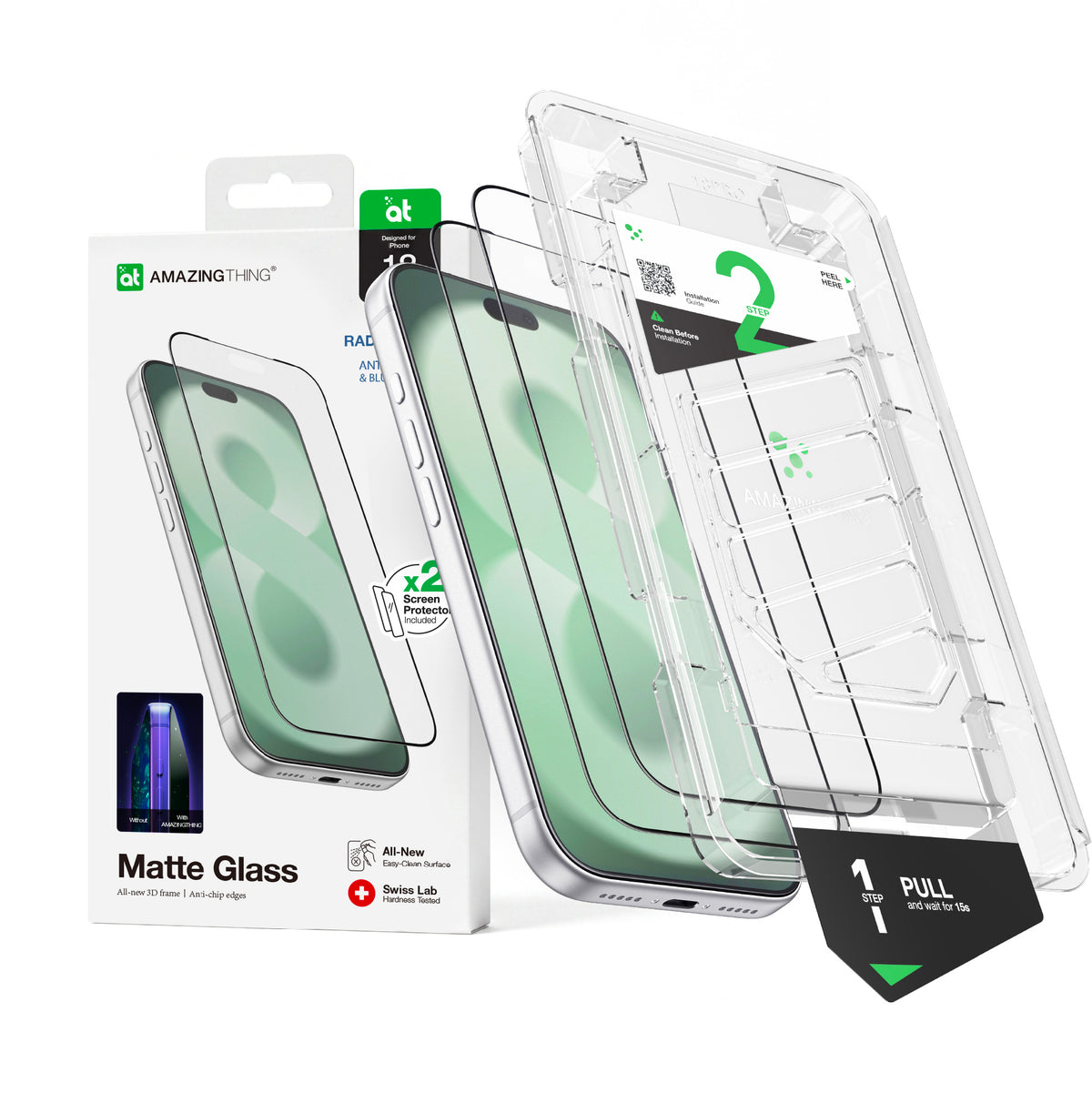 AMAZINGthing - IPhone 18 Pro Max Radix Care Matte Glass Screen Protection