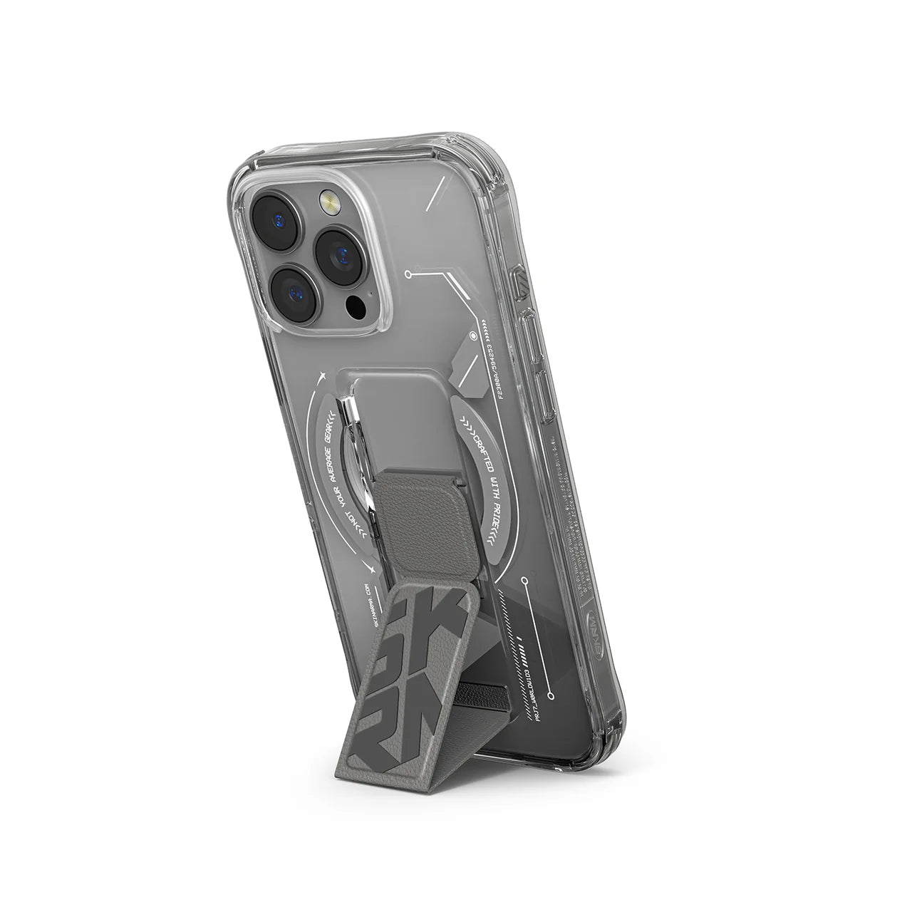 Skinarma HELIO Mag-Charge iPhone 16 Pro with Grip-Stand Titanium