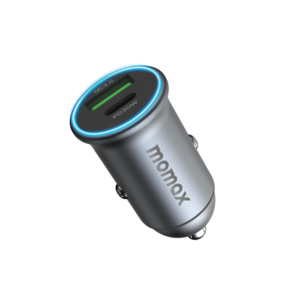 MOMAX MOVE 30W DUAL PORT CAR CHARGER