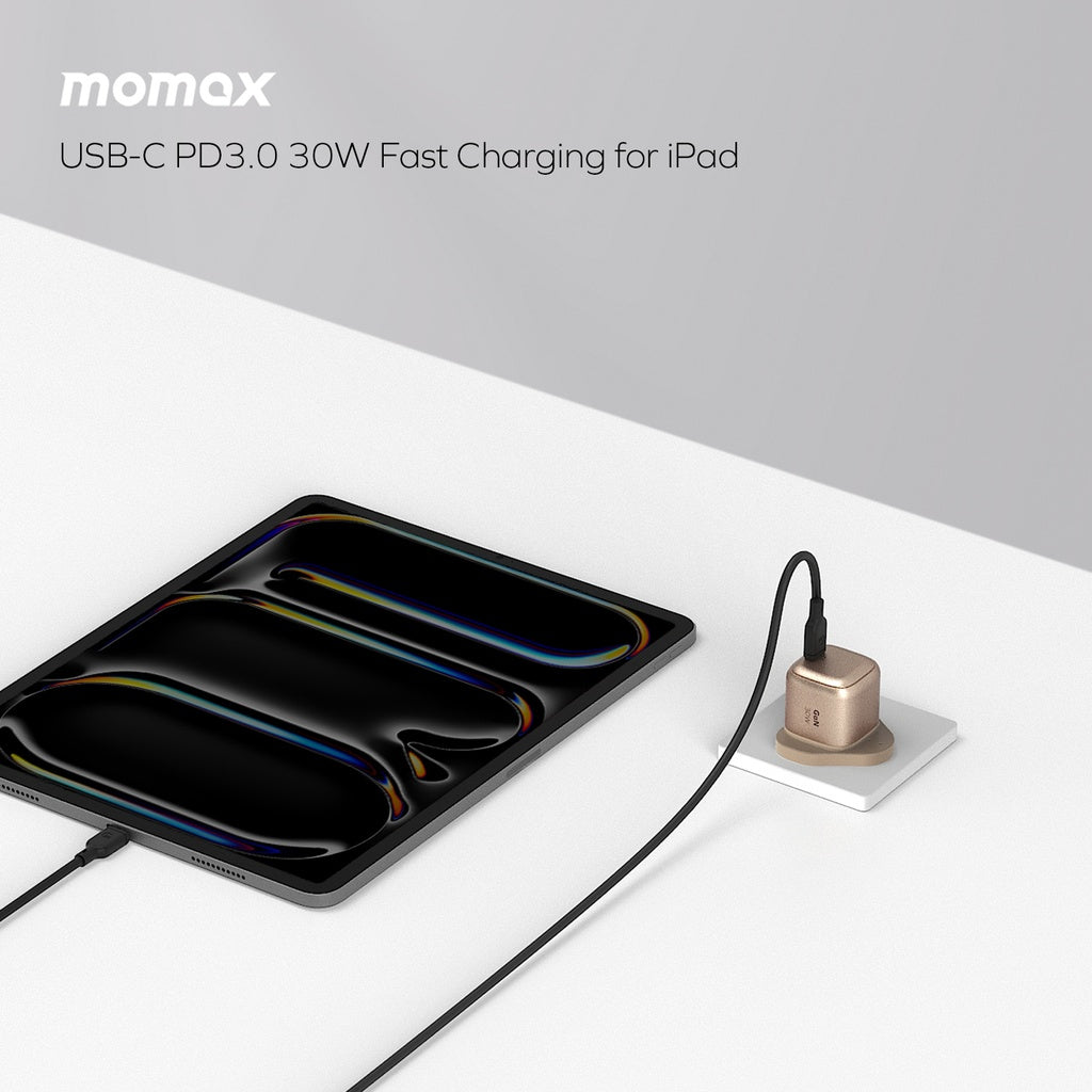 MOMAX 1-CHARGE GAN 30W 1 PORT CHARGER (Color: ROSE GOLD)