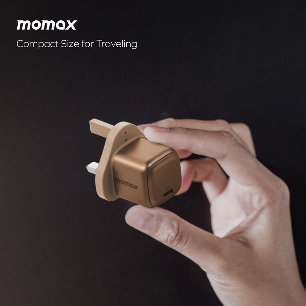 MOMAX 1-CHARGE GAN 30W 1 PORT CHARGER (Color: ROSE GOLD)