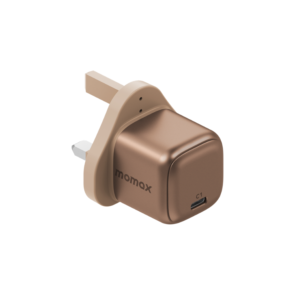 MOMAX 1-CHARGE GAN 30W 1 PORT CHARGER (Color: ROSE GOLD)