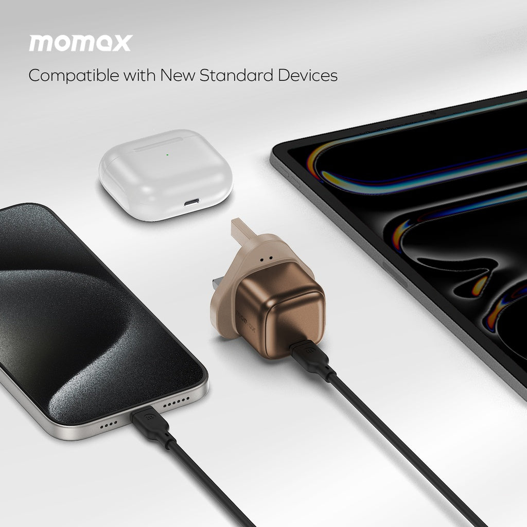 MOMAX 1-CHARGE 20W 1 PORT CHARGER (Color: ROSE GOLD)