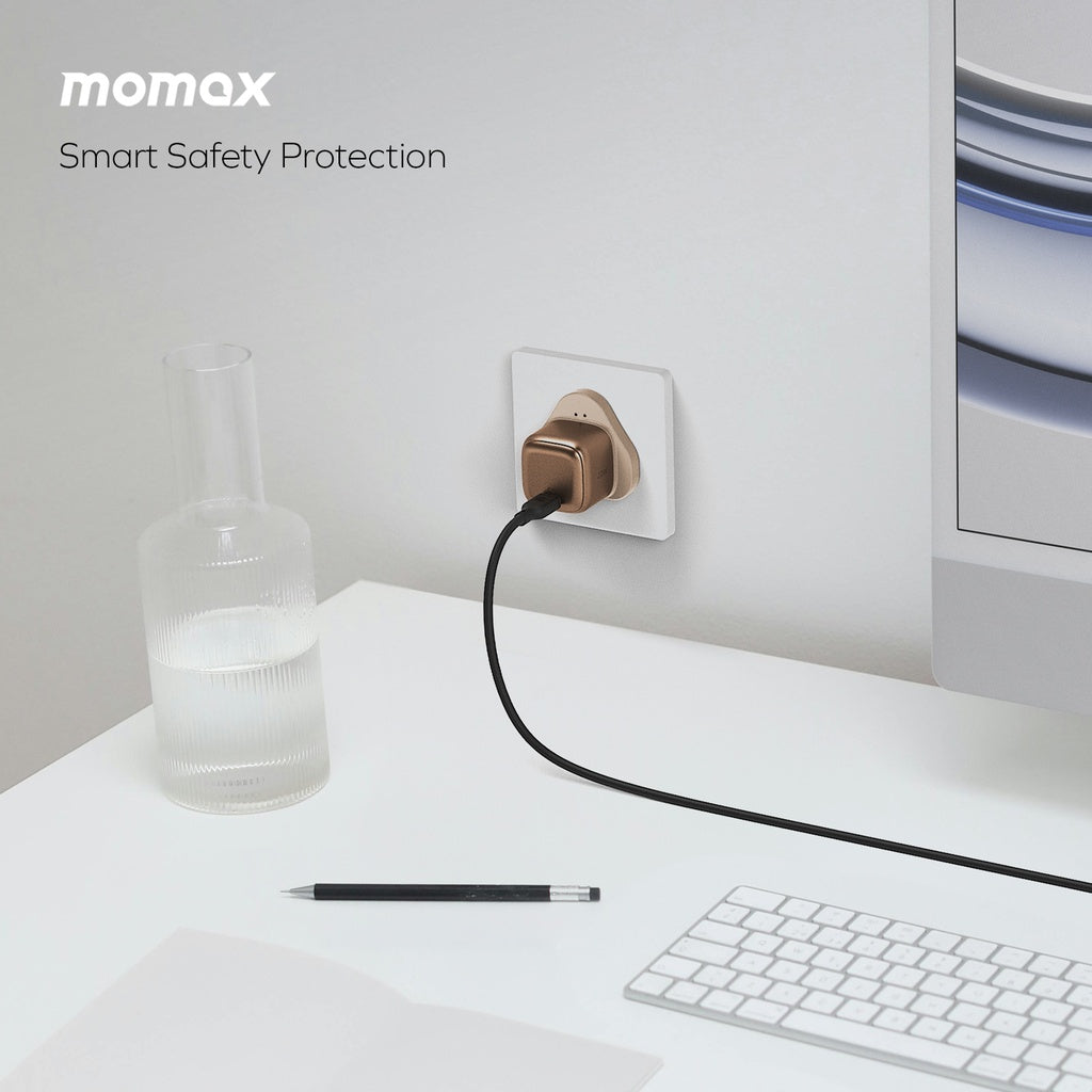 MOMAX 1-CHARGE 20W 1 PORT CHARGER (Color: ROSE GOLD)