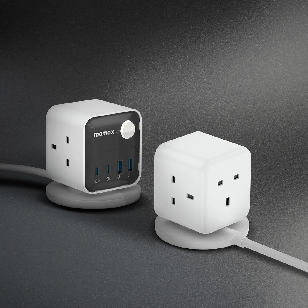 MOMAX 1-CHARGE WORK FLOW 3-OUTLET POWER CUBE WITH USB