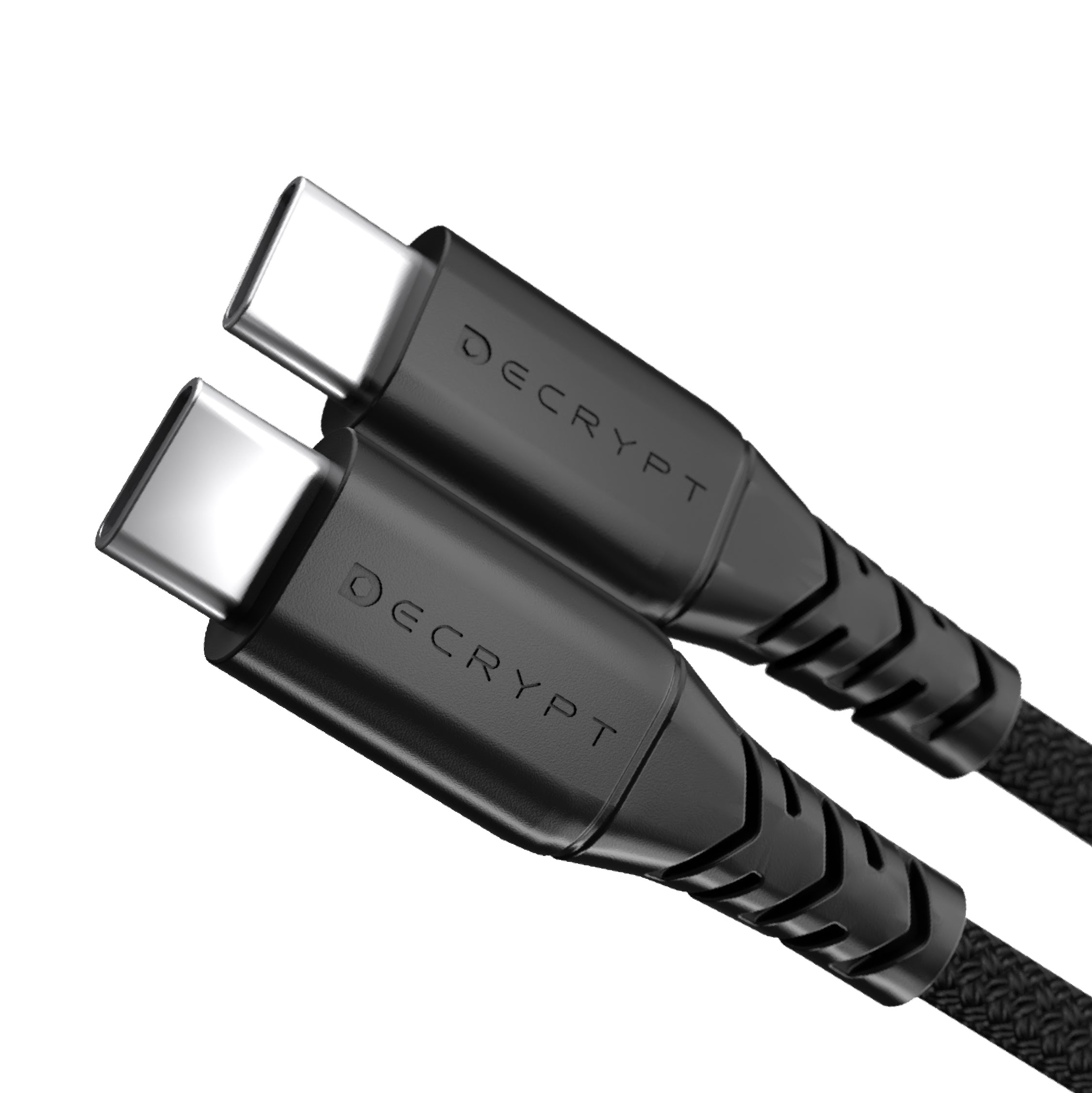 Decrypt USB-C to USB-C Braided Cable 1m - black