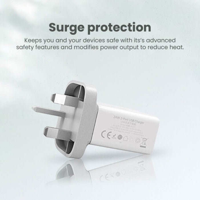 BRAVE 2 PORT USR WALL CHARGER 24W