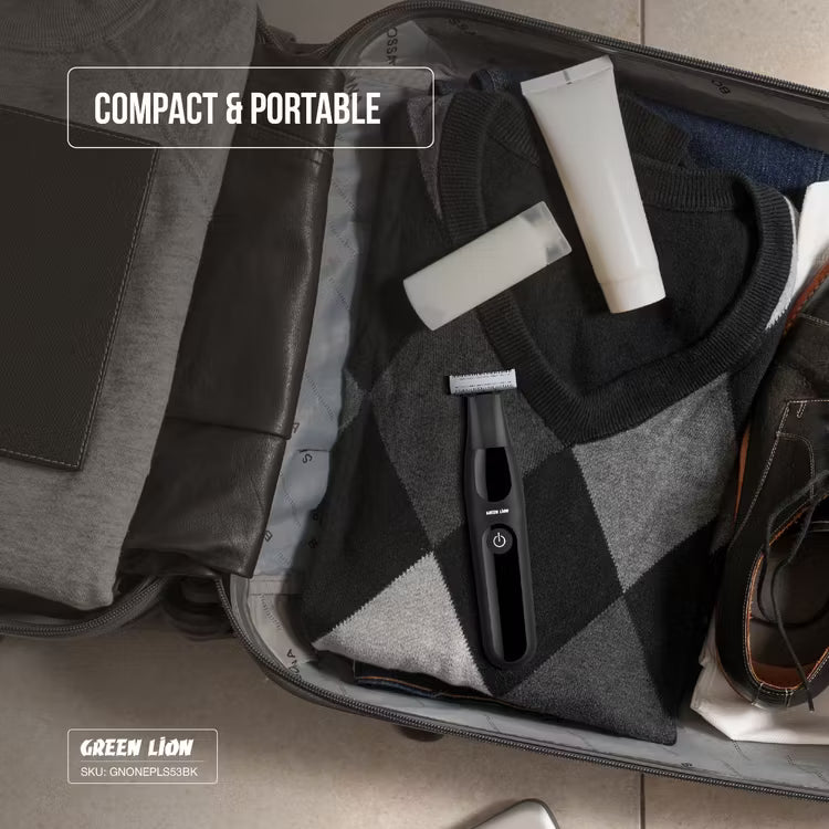 Green Lion One Blade Plus Trimmer with Detachable Heads, Nose, Eyebrow & Hair Trimmer - Black - TECH STREET