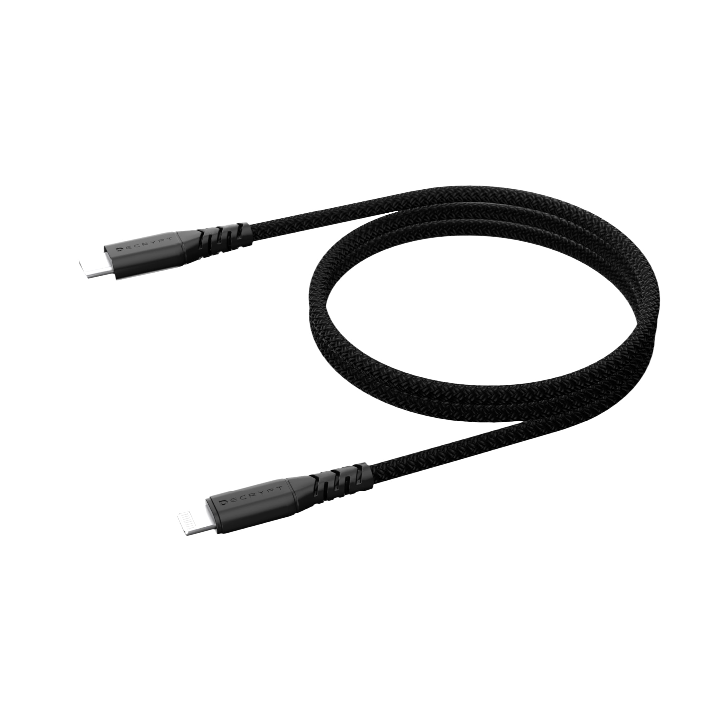 Decrypt USB-C to Lightning Braided Cable 1m - Black