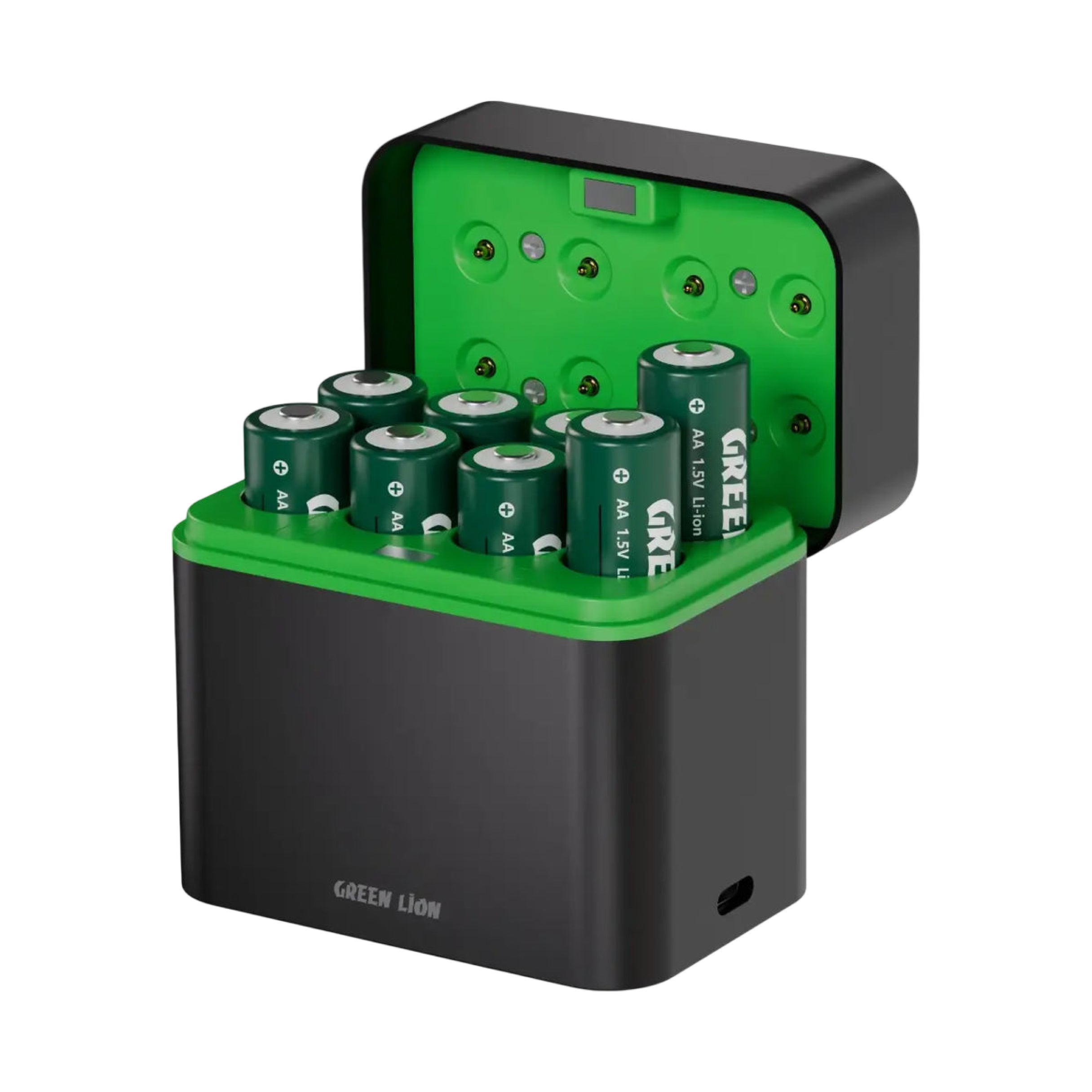 Green Lion - RECHARGEABLE 8*AA Battery Dock USB-C - TECH STREET