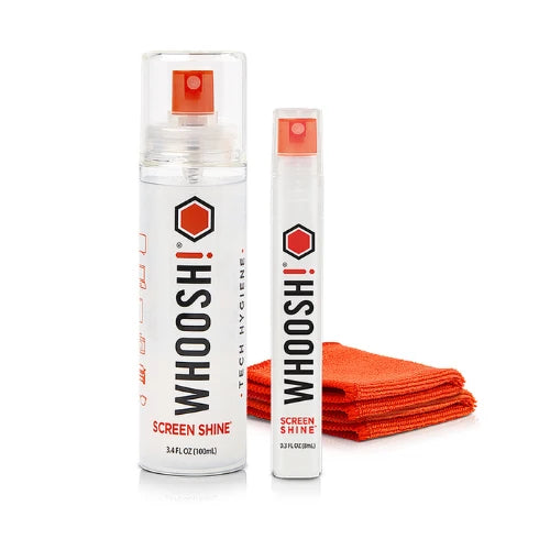 Whoosh! - Duo Screen Cleaner 100mL + 8mL with 2 Microfibre Cloths