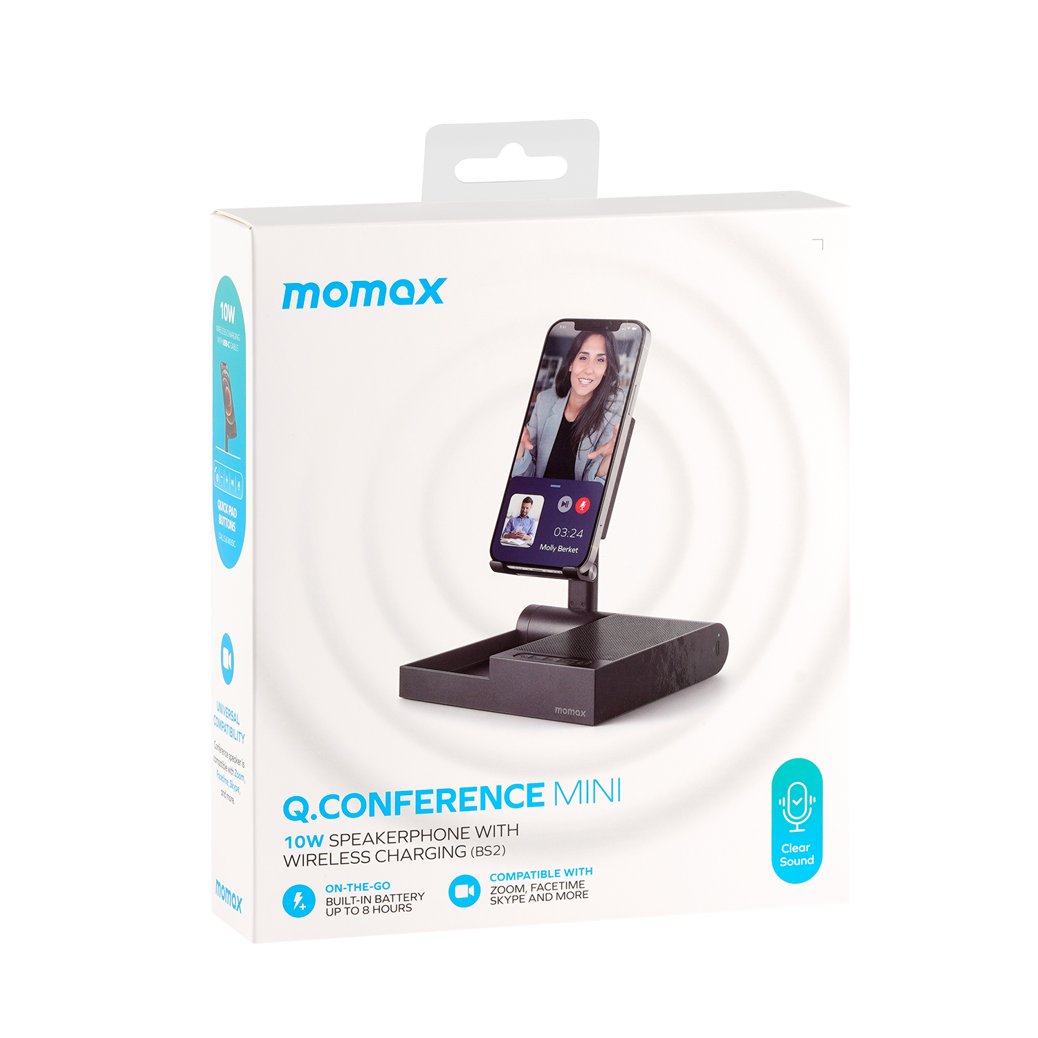 Momax Q.Conference Mini Speakerphone with 10W Wireless Charging