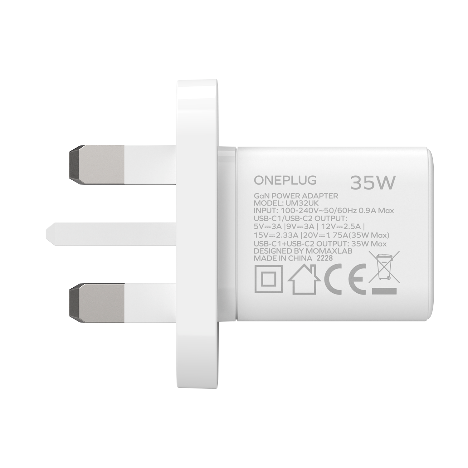 Momax 2-Ports USB-C GAN Mini Charger 35W