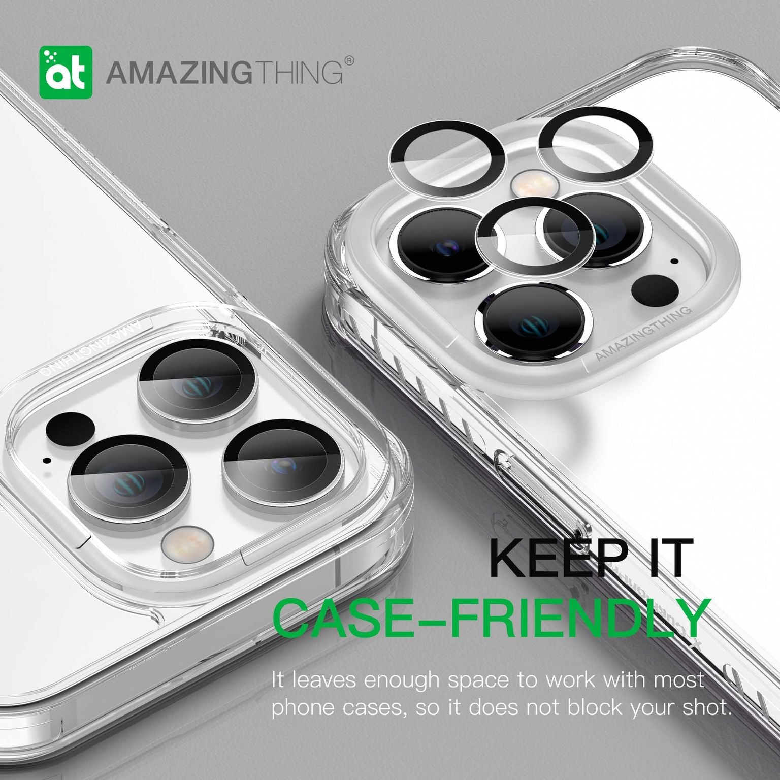 AMAZINGthing Pure Lens Protector Glass for iPhone 14 6.1 Pro/6.7 Pro Max