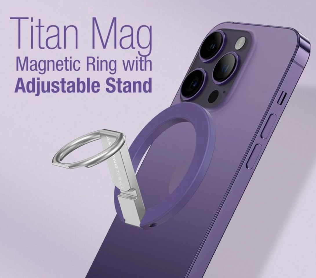AMAZINGthing TITAN MAGNETIC PHONE RING WITH STAND