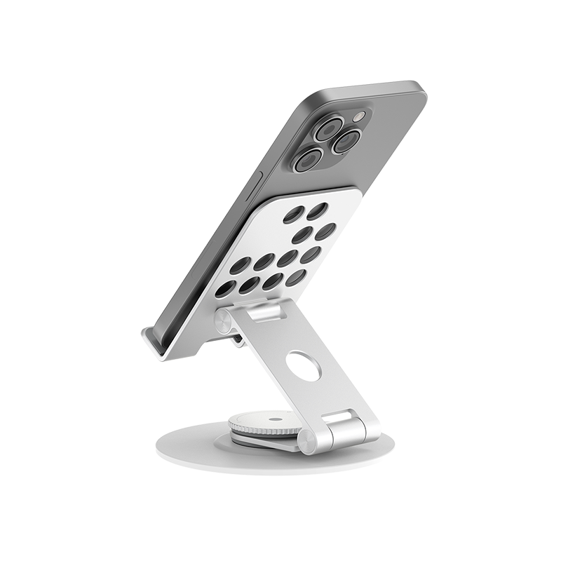 MOMAX FOLD STAND MILA ROTATABLE PHONE STAND SILVER